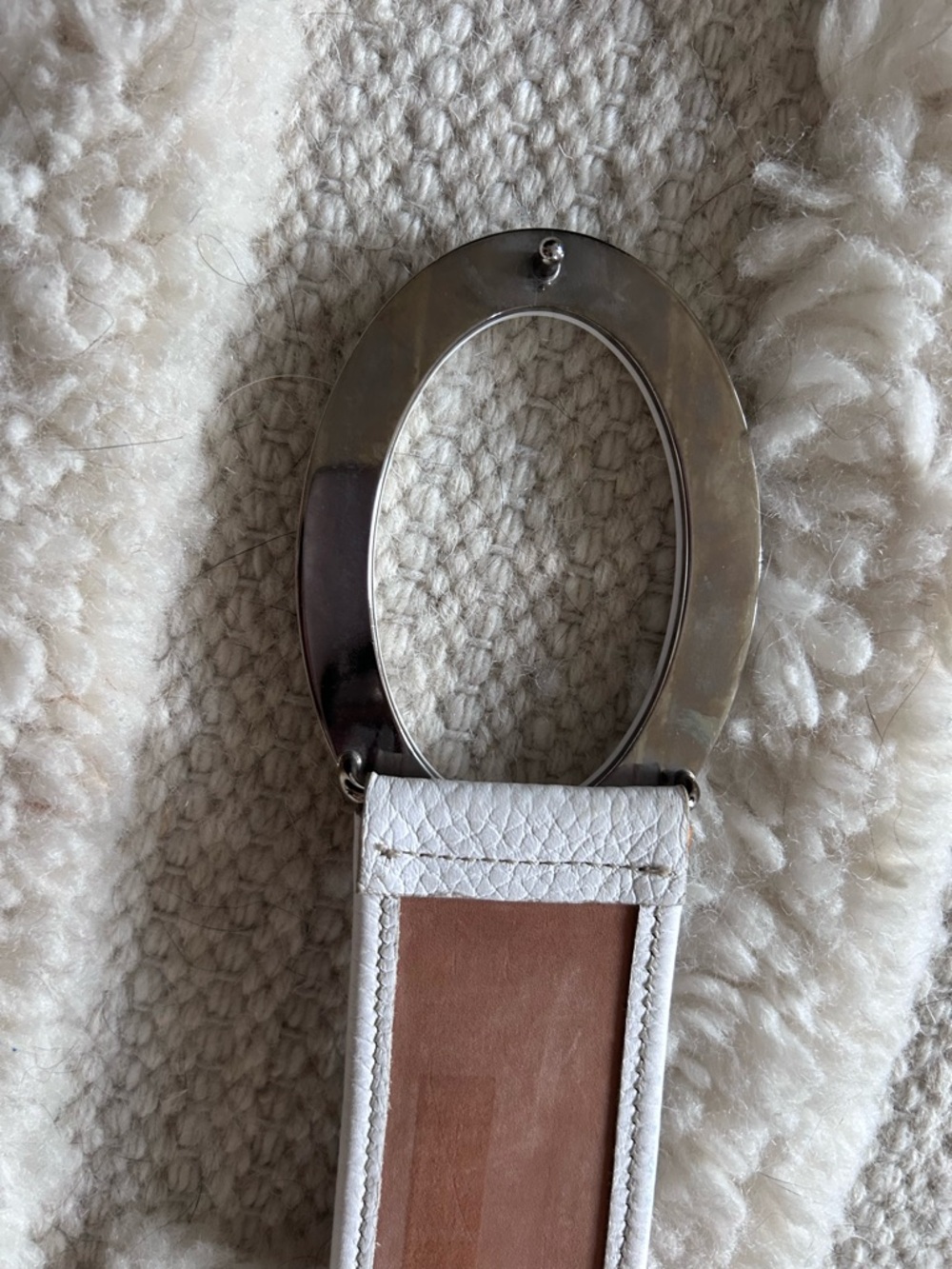 😍 Dolce & Gabbana Woven Belt White Enamel Oval Buckle ✨ - Picture 4 of 7